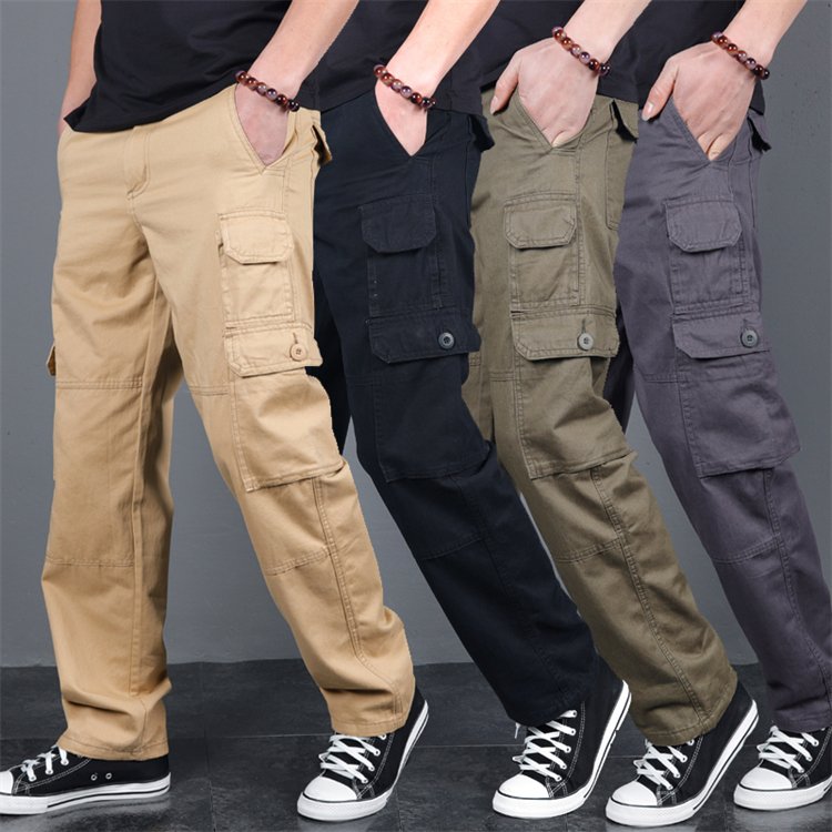 Wholesale Men Cargo Work Pants Trousers Outdoor Jogging Hiking Casual Oversized Pants Trousers With Multi Pocket