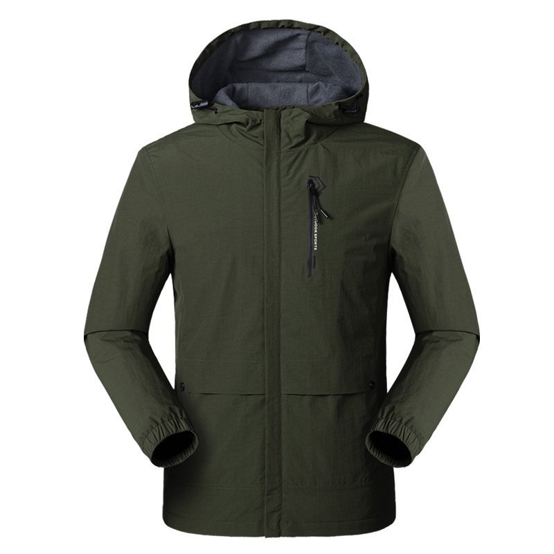 Wholesale custom winter jacket men outdoor hooded breathable windproof and rainproof breathable jacket mountaineering suit