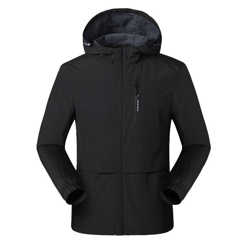 Wholesale custom winter jacket men outdoor hooded breathable windproof and rainproof breathable jacket mountaineering suit