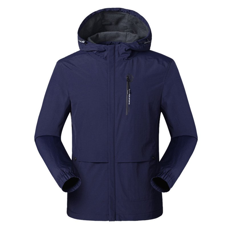 Wholesale custom winter jacket men outdoor hooded breathable windproof and rainproof breathable jacket mountaineering suit