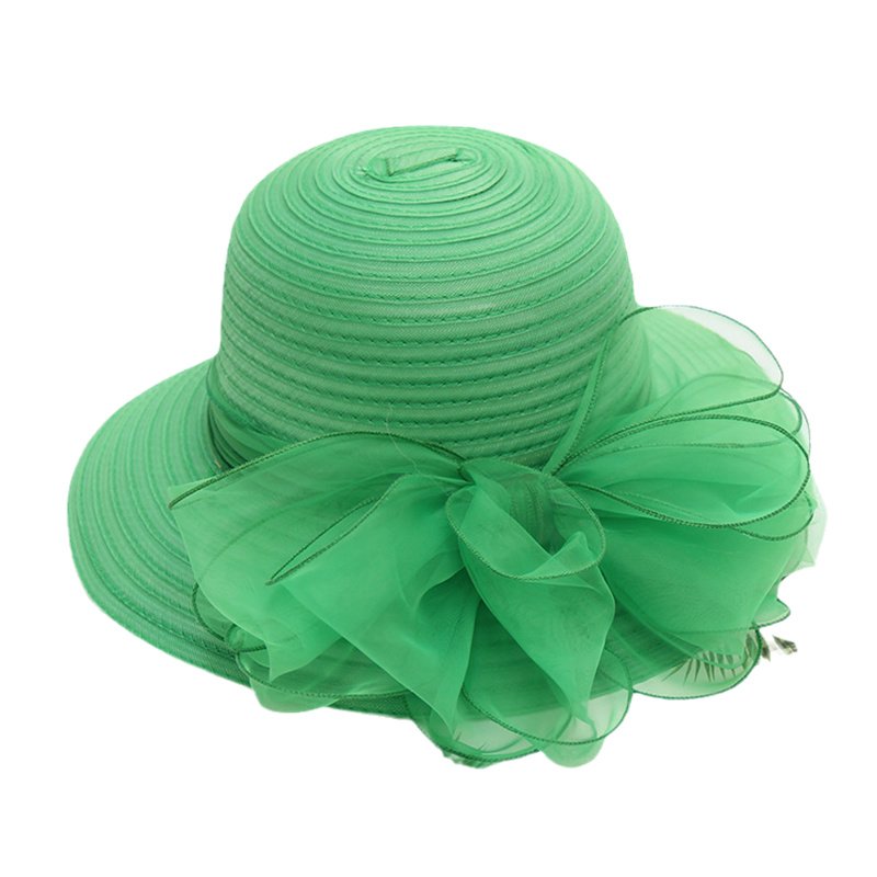 wholesale Design Ribbon Bow Straw Hat Fashion Foldable Wide Brim Dome Luxury Beach Summer Wedding Hats For Women