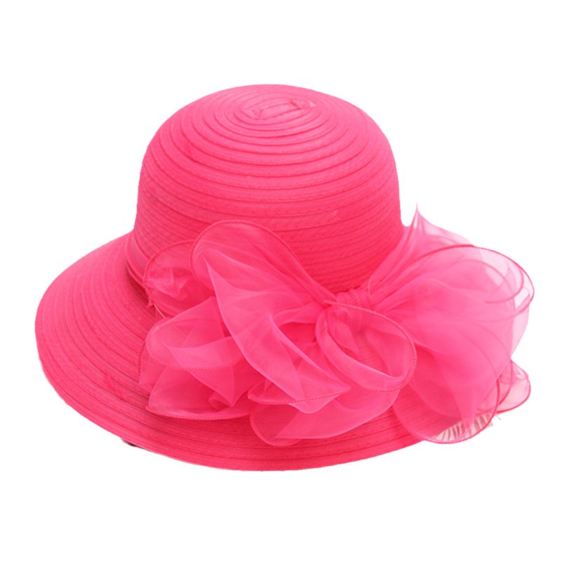 wholesale Design Ribbon Bow Straw Hat Fashion Foldable Wide Brim Dome Luxury Beach Summer Wedding Hats For Women