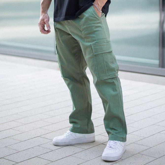Men's lightweight outdoor hiking versatile pocket loose comfortable cargo pants