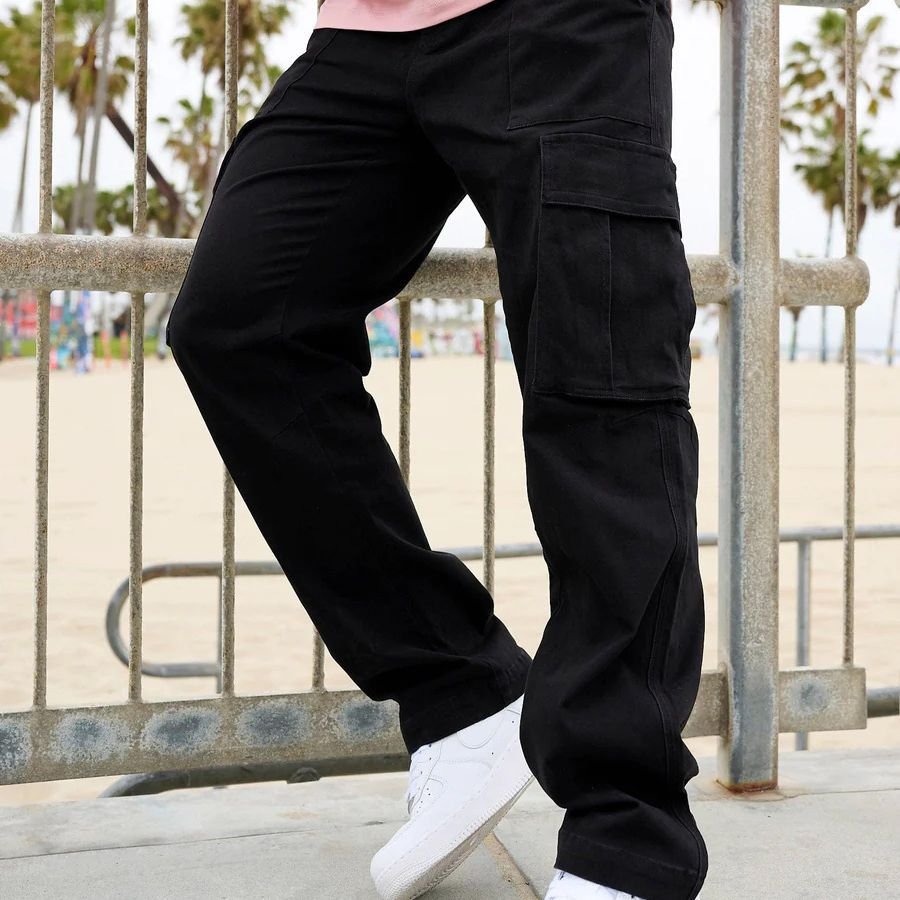 Men's lightweight outdoor hiking versatile pocket loose comfortable cargo pants