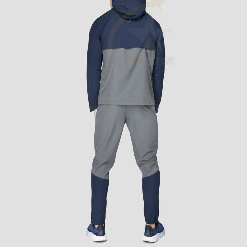 Sport Custom Windbreaker Set Mens Nylon Track Suit Oversized Shirt Patch Work Streetwear Striped Tracksuit Jacket for Man Casual