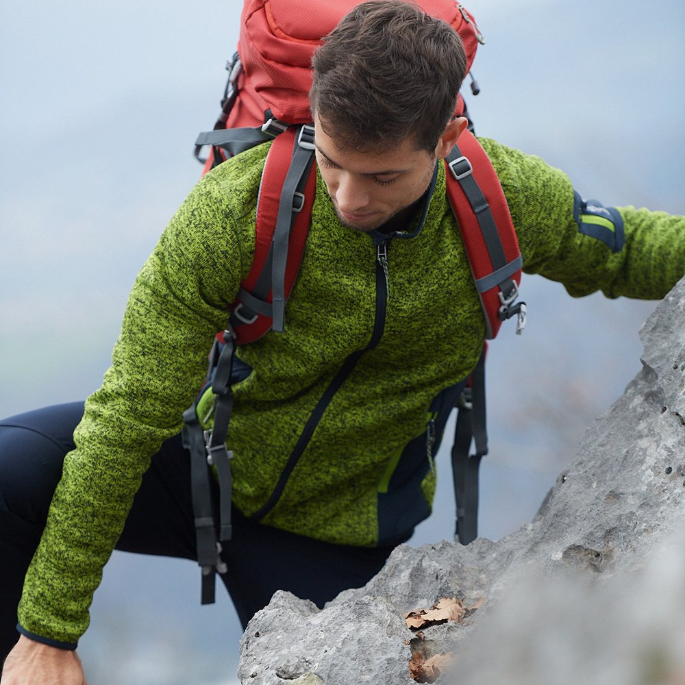 Brand outdoor hiking wear mountain hiking light melange fleece jackets for autumn and winter