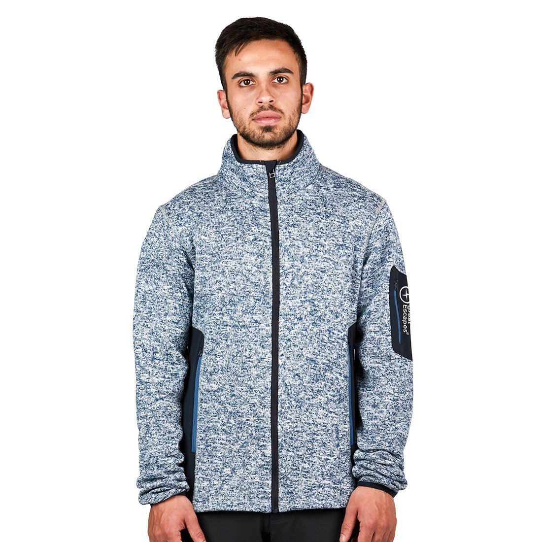 Brand outdoor hiking wear mountain hiking light melange fleece jackets for autumn and winter