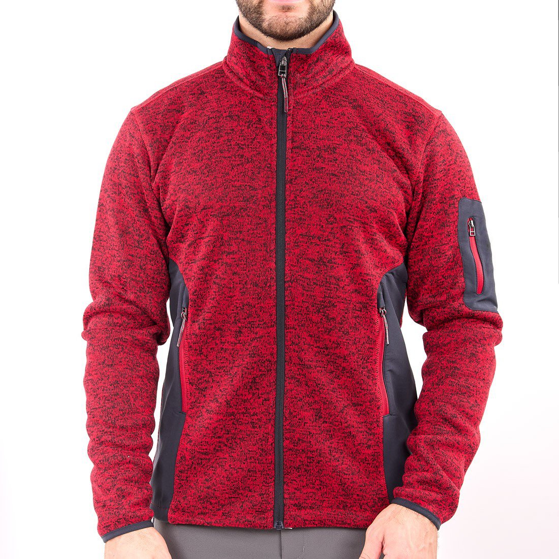 Brand outdoor hiking wear mountain hiking light melange fleece jackets for autumn and winter