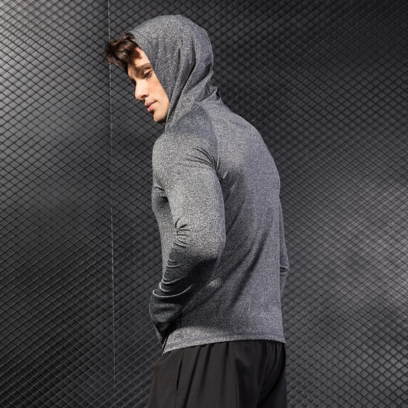 Mens Sports Coat Running Training Fitness Clothing Wholesale Long Sleeve Quick Drying Casual Zipper Hoodie