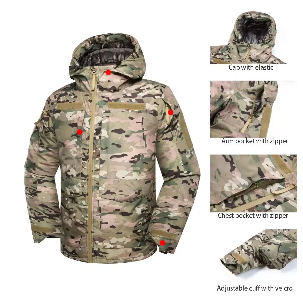 Free Sample Tactical Camouflage Jackets Waterproof Windbreak Men's Light Weight Multi-functional Tactical Jackets OEM Service