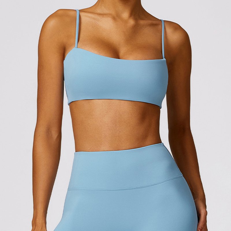 HEARUISAVY Naked Feeling Gym Suspender Bra Soft Sexy Quick Dry Jogging Sports Underwear Stretch Female Tight Fitness Wear Tops