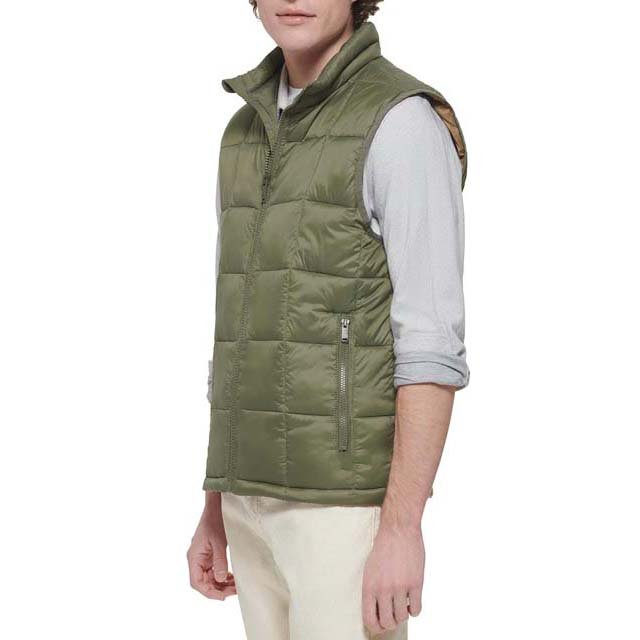 Waterproof Winter Polyester Cotton Sleeveless Puffer Zipper Quilted Men's Clothing Vest High Street Style In Wholesale Price