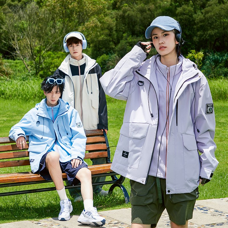 JF 3-in-1 Waterproof Windbreaker Coat for Outdoor Activities - Mountain Climbing and Hiking