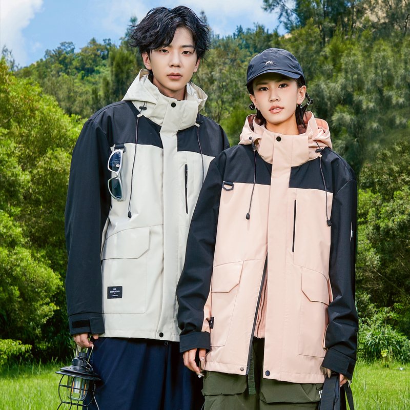JF 3-in-1 Waterproof Windbreaker Coat for Outdoor Activities - Mountain Climbing and Hiking