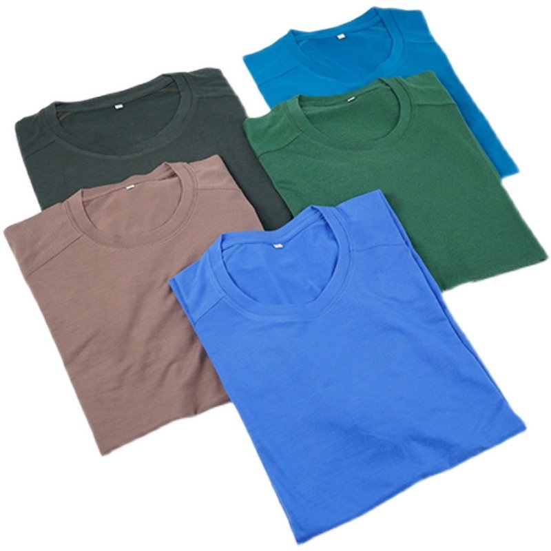 Outdoor Men's Merino wool T-shirt Summer Hiking quick-drying clothes Breathable round neck Merino wool short sleeve
