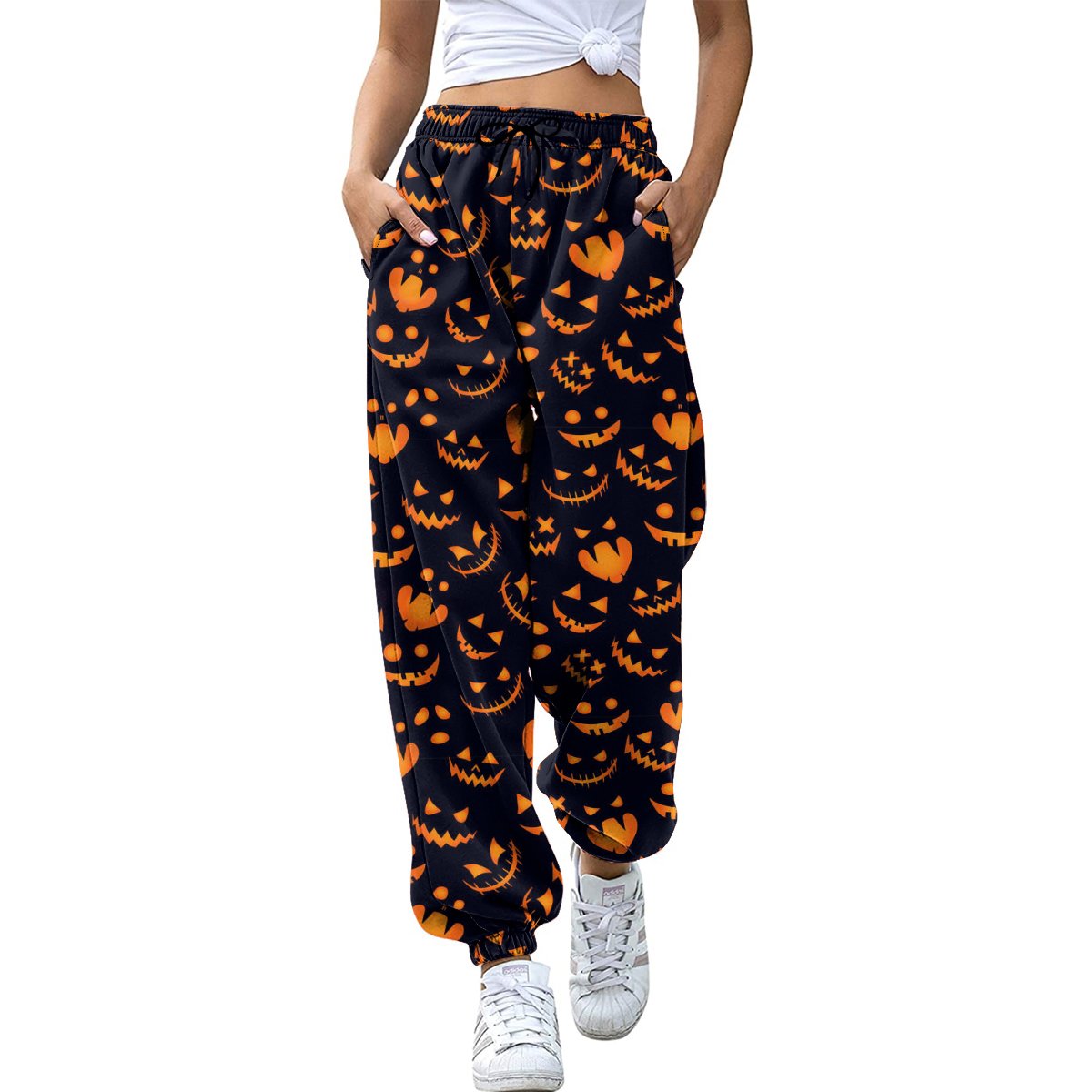 Custom Sweatpants for Womens Stretch Drawstring Bat Print Comfy Sweatpants Relaxed Hiking Sports Walking Workout Trousers