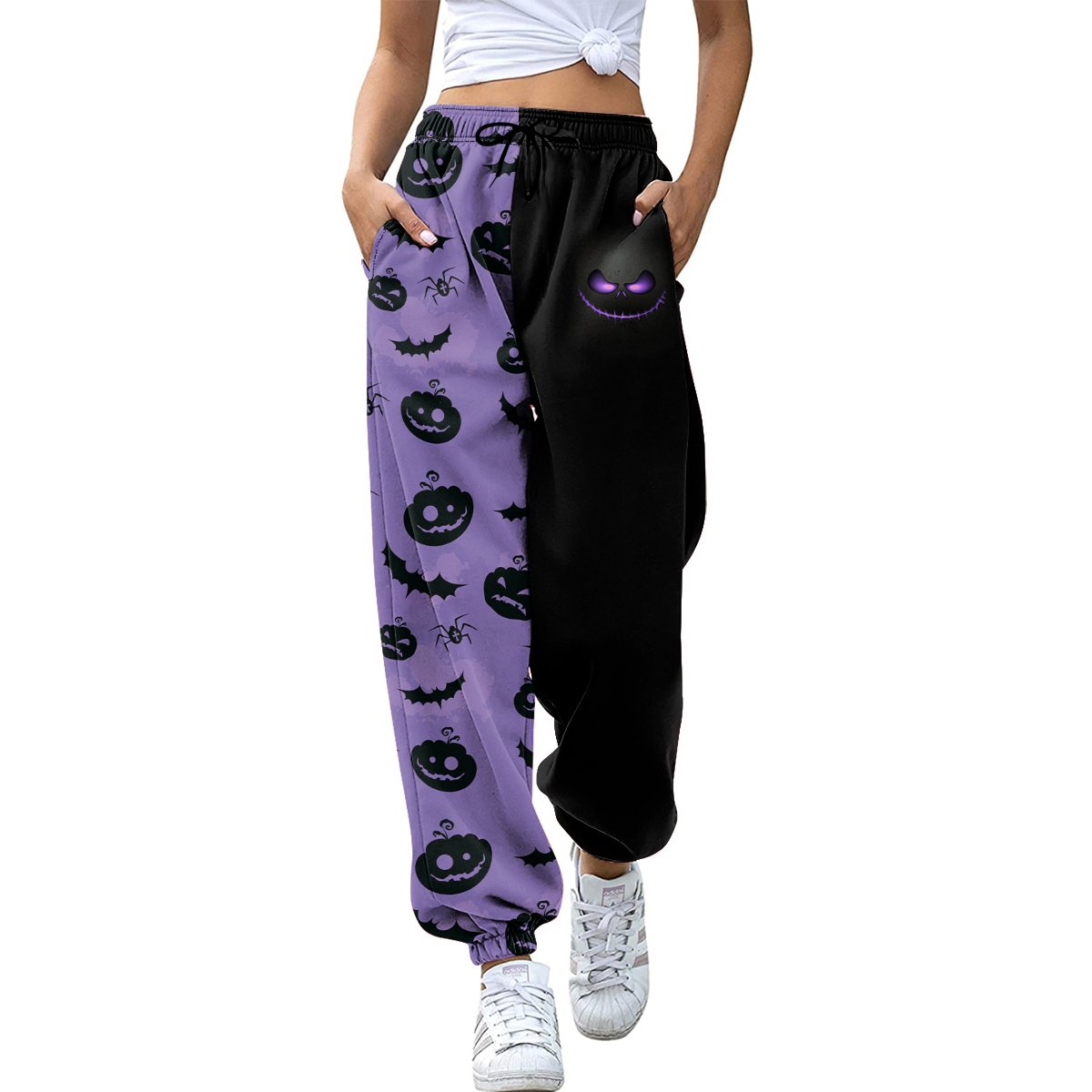 Custom Sweatpants for Womens Stretch Drawstring Bat Print Comfy Sweatpants Relaxed Hiking Sports Walking Workout Trousers
