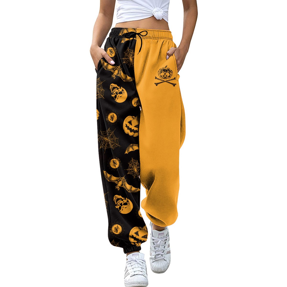 Custom Sweatpants for Womens Stretch Drawstring Bat Print Comfy Sweatpants Relaxed Hiking Sports Walking Workout Trousers
