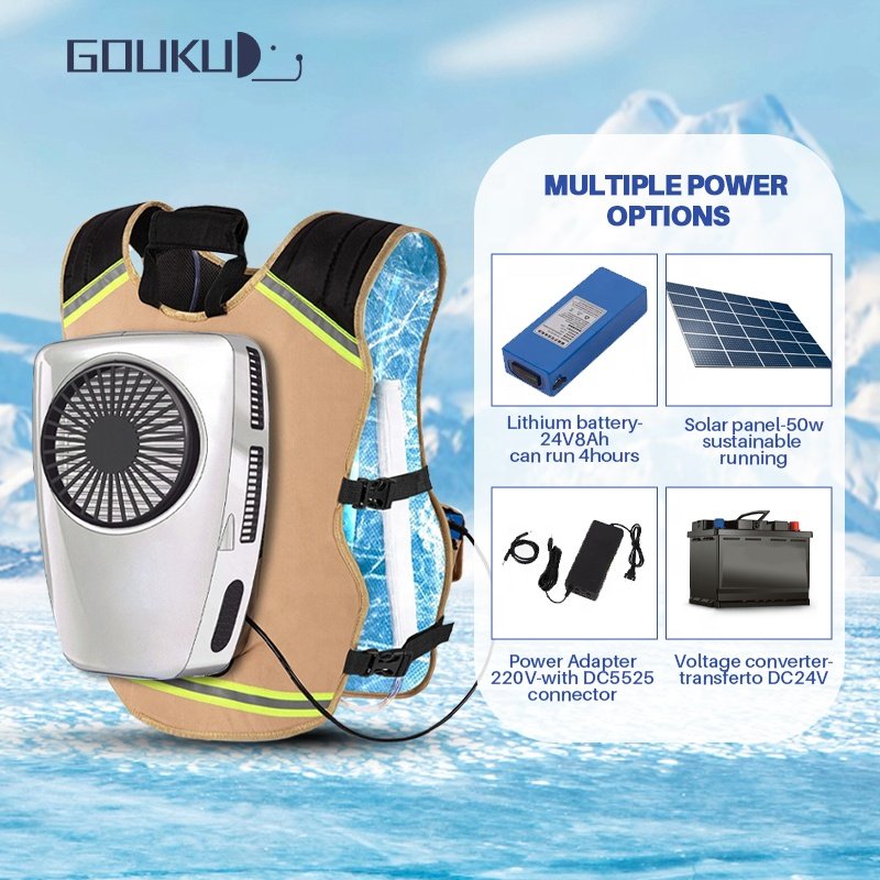 Working in The Heat Jacket Rechargeable Air Conditioning Vest Cool Clothes for Hot Weather with Pockets Jacket