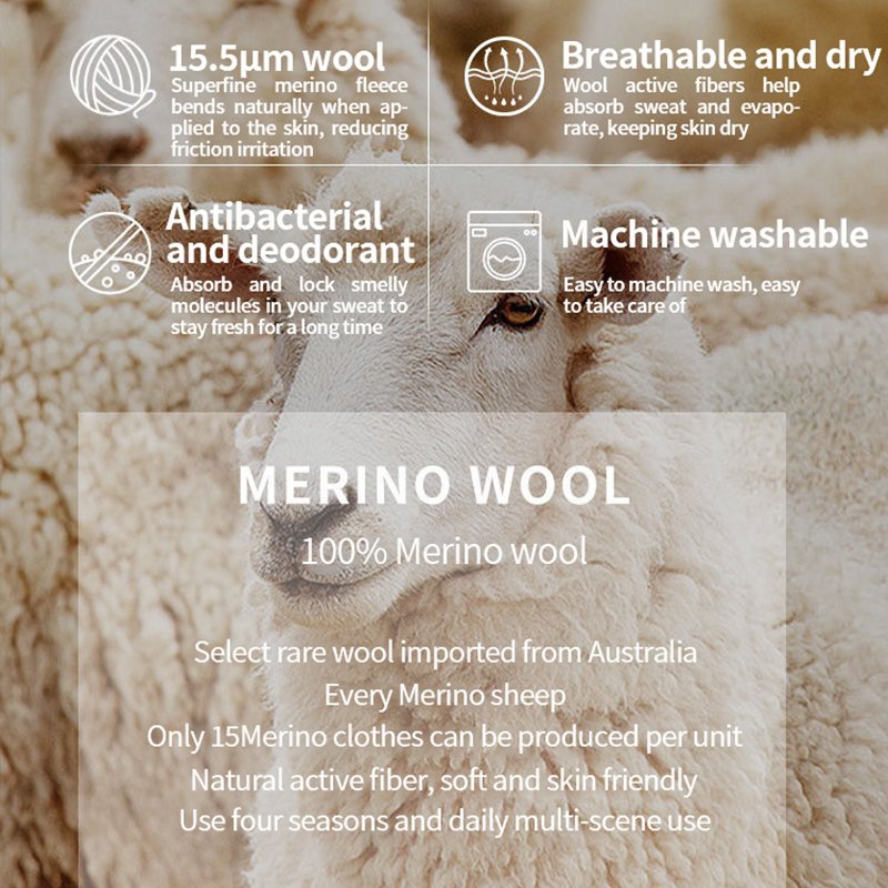 Summer Merino wool quick drying breathable round neck short sleeve merino wool mountain hiking short sleeve man