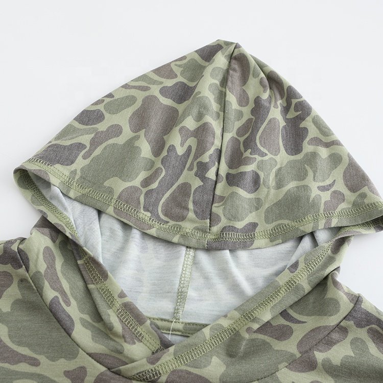 High Quality Men's Sublimation Printing Classic Green Camo Hunting Shirts Camp hiking Hoodie Shirts