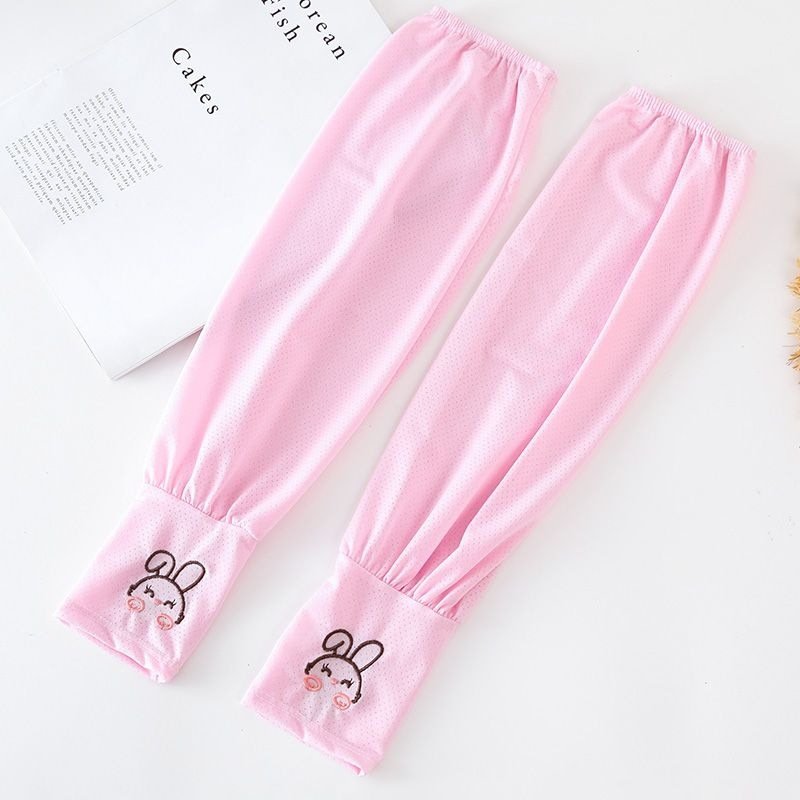 Hot Selling Fashionable Rabbit Ice Silk Loose Sleeves Cool Polyester Solid Color Arm Sleeves Women's Hiking Accessories