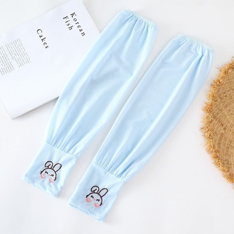 Hot Selling Fashionable Rabbit Ice Silk Loose Sleeves Cool Polyester Solid Color Arm Sleeves Women's Hiking Accessories