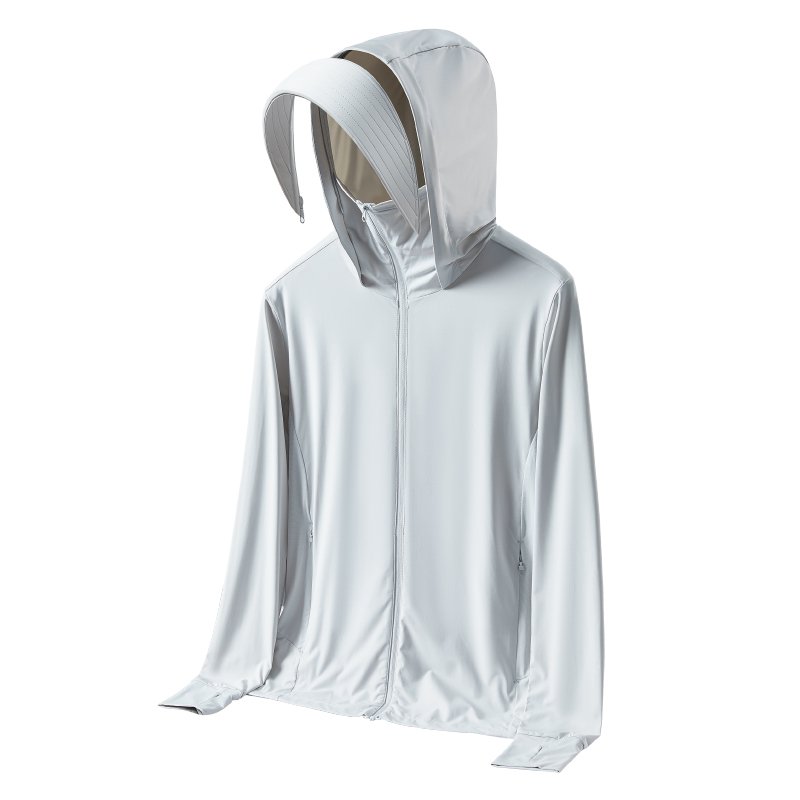 Sunscreen Clothing Outdoor UPF50 + UV Big Hat Anti UV Quick-dry Light Weight Sun Protection Hooded Cooling Skin Jacket For Men