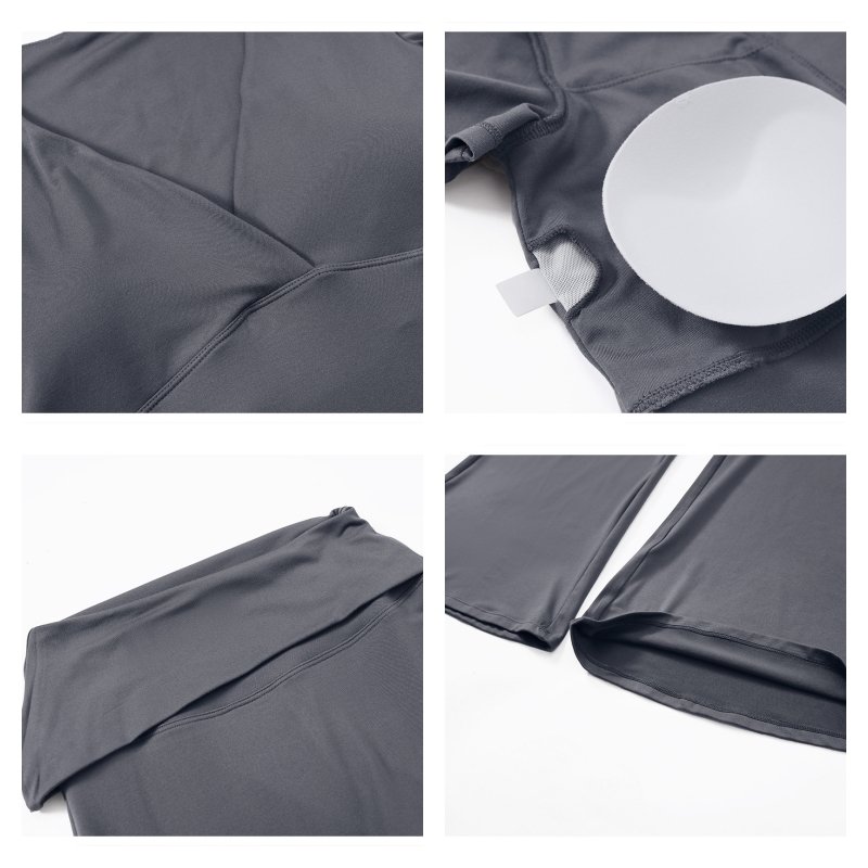 High Quality Sexy Beauty Back Gym Fitness Sets Women Quick Dry Tight Women's Yoga Suit Active Wear Women Set