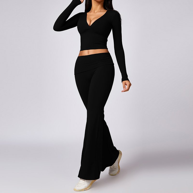 High Quality Sexy Beauty Back Gym Fitness Sets Women Quick Dry Tight Women's Yoga Suit Active Wear Women Set