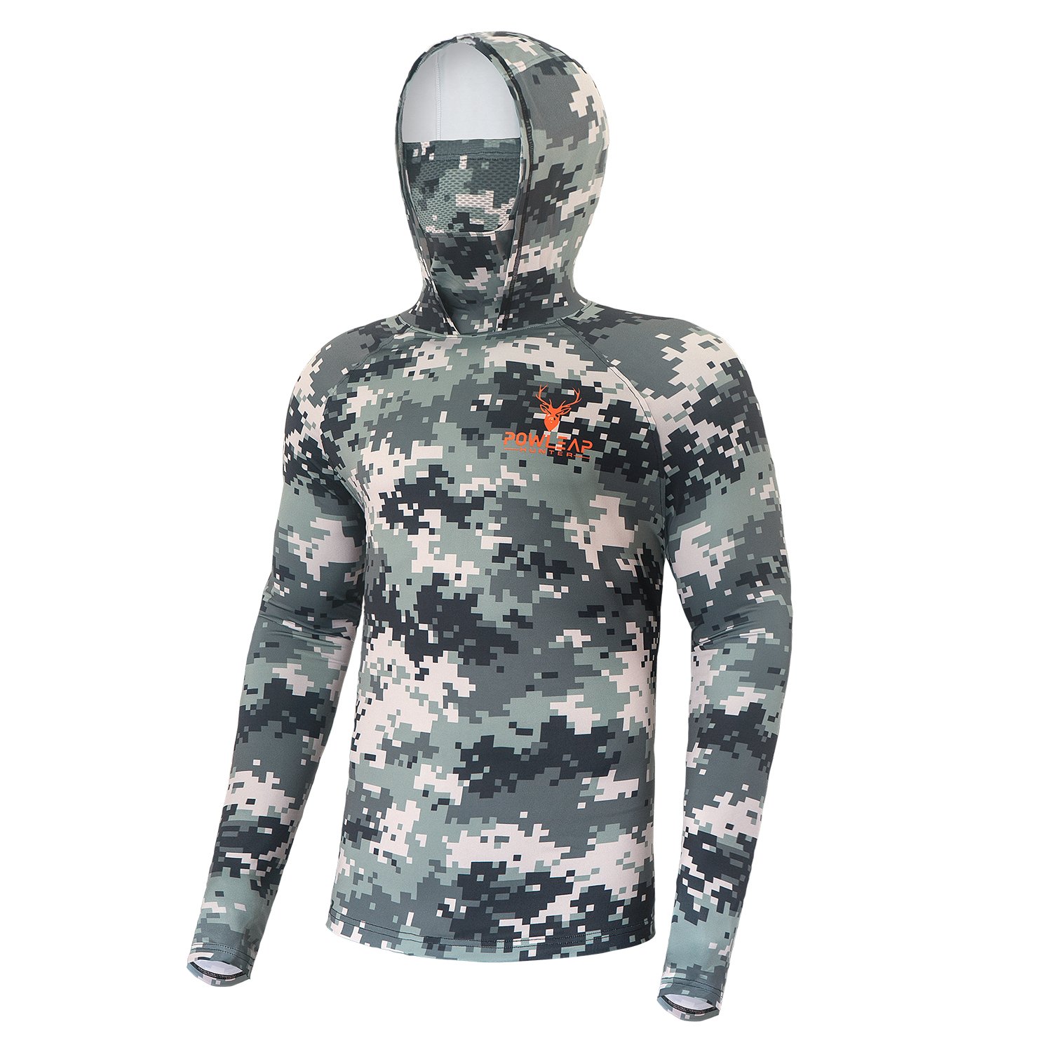 Best Selling Summer Quick Dry Camo Hunter Shooting Shirts Clothes OEM Custom Men's Hiking Hunting Hoodies with Face Cover