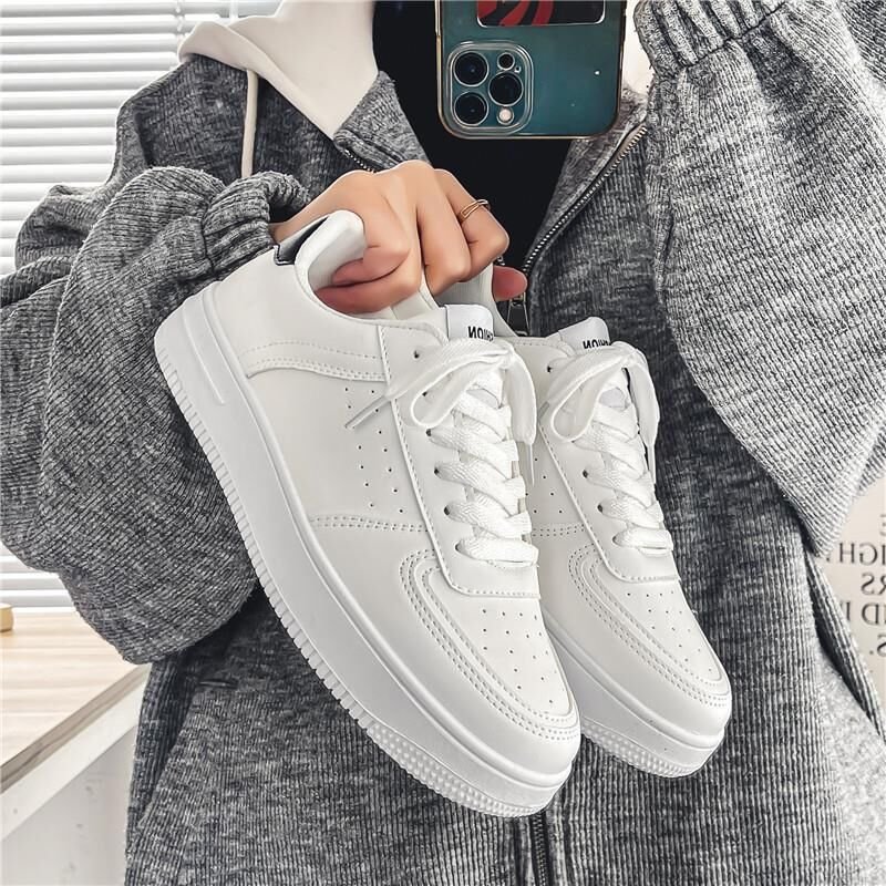 2024 Men's shoes new breathable small white shoes Men's student shoes sports casual board classic fashion thick sole