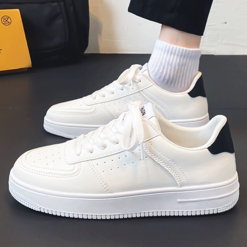 2024 Men's shoes new breathable small white shoes Men's student shoes sports casual board classic fashion thick sole