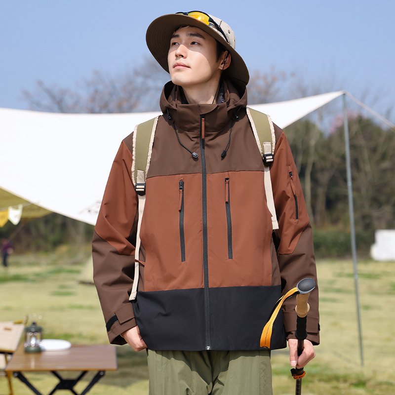 New Outdoor Interchange Hiking Wear Jacket Waterproof Windproof Antifouling Soft Shell Hooded Jacket winter jacke herren