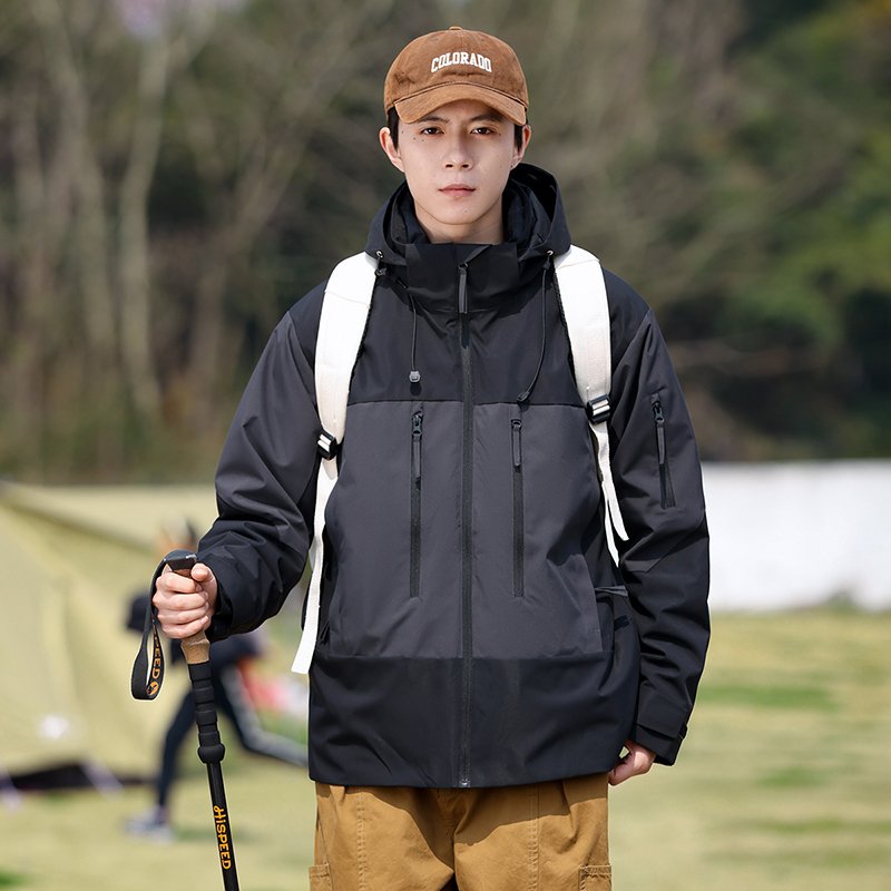 New Outdoor Interchange Hiking Wear Jacket Waterproof Windproof Antifouling Soft Shell Hooded Jacket winter jacke herren