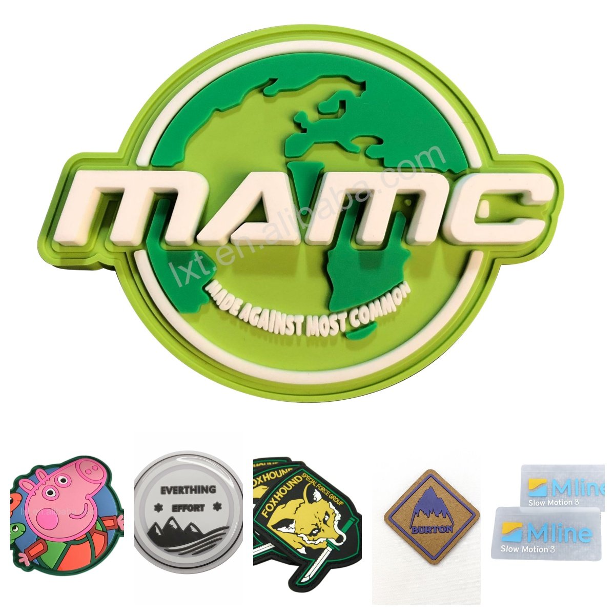 Custom durable rainproof PVC logo patch badge for outdoor hiking caps
