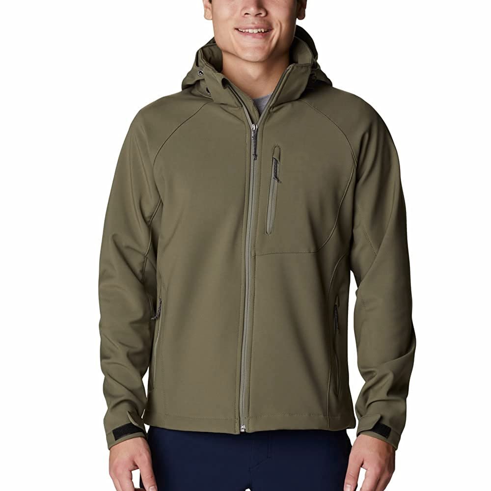 Men's Outdoor Windproof Stretch Hooded Outerwear Full Zip Soft shell Jacket men water proof jackets outer softshell
