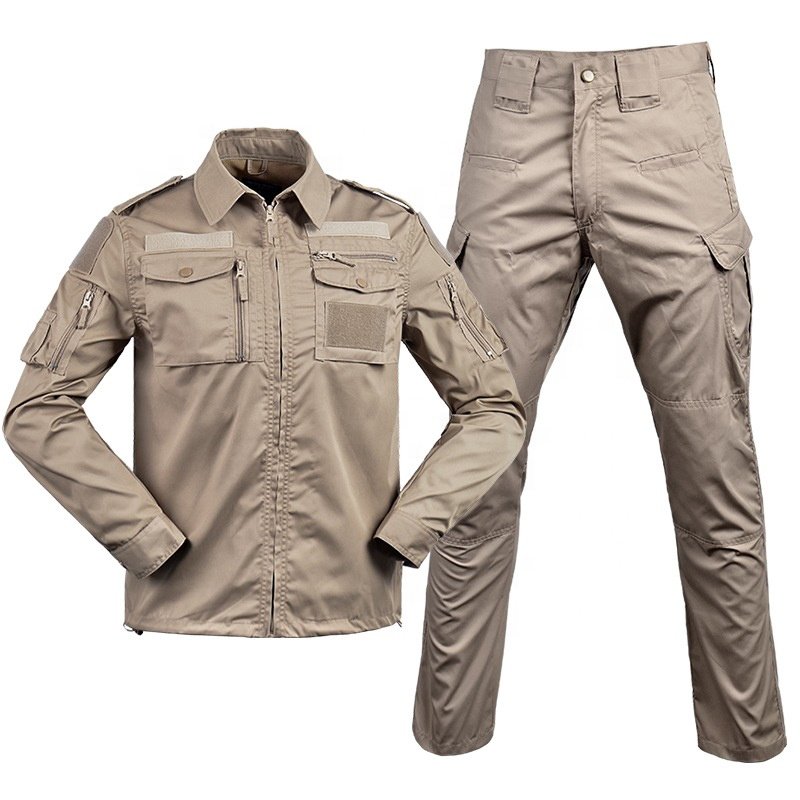 Outdoor sports activities camouflage shirt tactical pants / hiking clothing polyester/cotton uniform