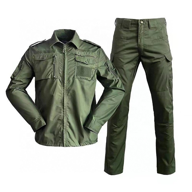 Outdoor sports activities camouflage shirt tactical pants / hiking clothing polyester/cotton uniform