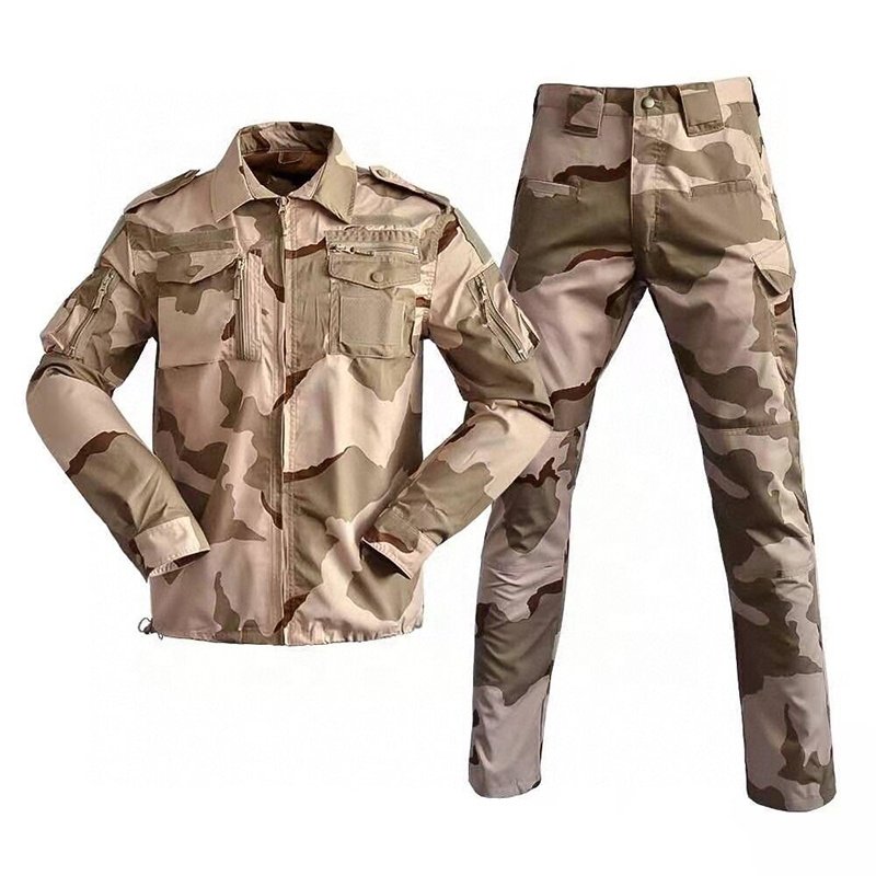 Outdoor sports activities camouflage shirt tactical pants / hiking clothing polyester/cotton uniform