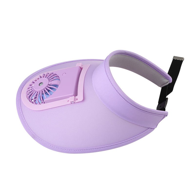 2024 Nw best selling Dobby plastic sun protection Usb Charging visor cap summer unisex plain cooler sun visor hats with fans