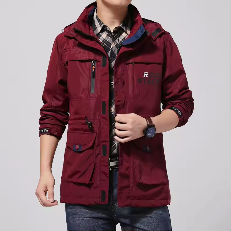 High Quality Custom Windproof Mountaineering Jacket For Men Quick Dry Outdoor Hiking Windbreaker Removable Hooded men's Jackets