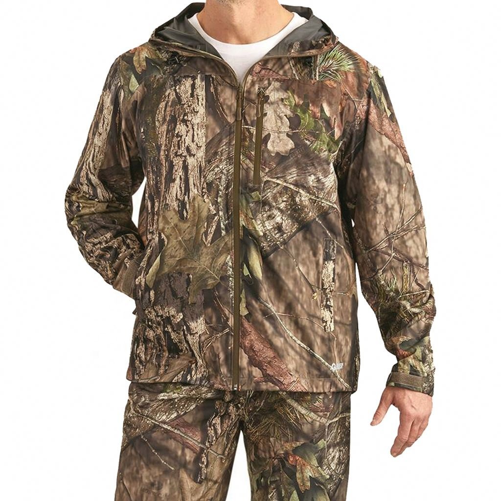 Men's Real-Tree Camo Soft Shell Jacket Outdoor Camouflage Hunting Hooded Coat waterproof jacket