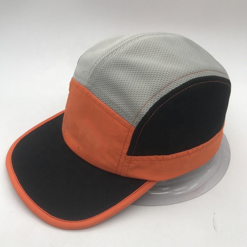 custom sun protective lightweight breathable 7/8 panel trail runner sport caps running hiking quick dry athletic mesh camp hat