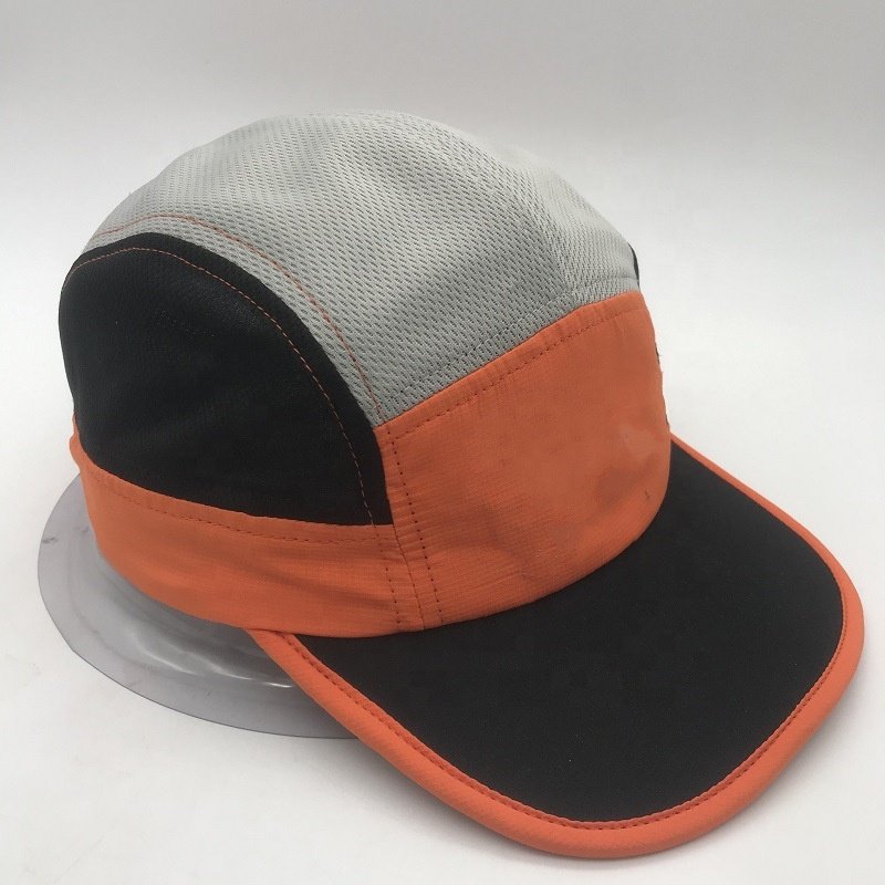 custom sun protective lightweight breathable 7/8 panel trail runner sport caps running hiking quick dry athletic mesh camp hat
