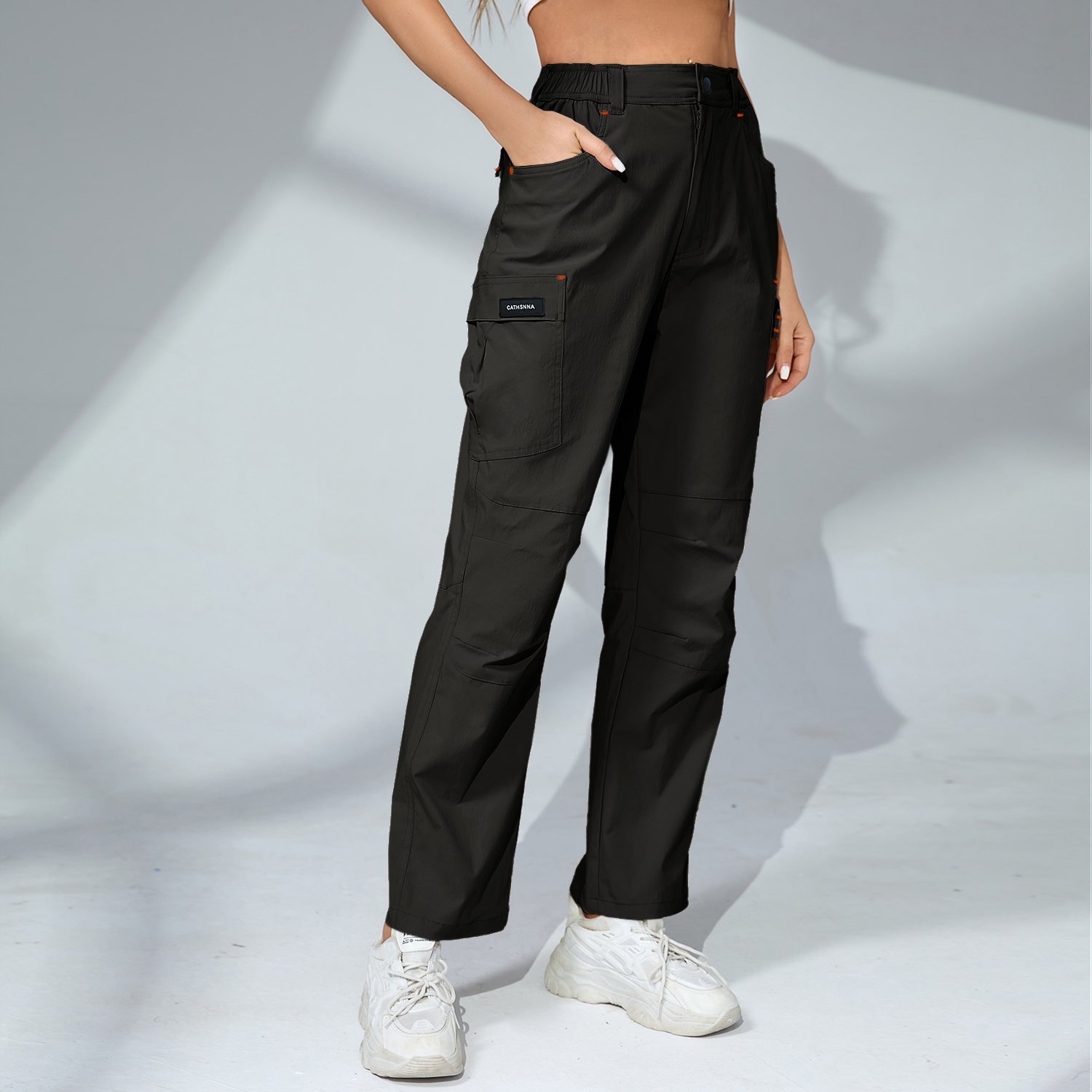 Trendy Retro Multi-Pocket Work Pants Women's Outdoor Straight Casual Trousers With Ensuring after-sales service