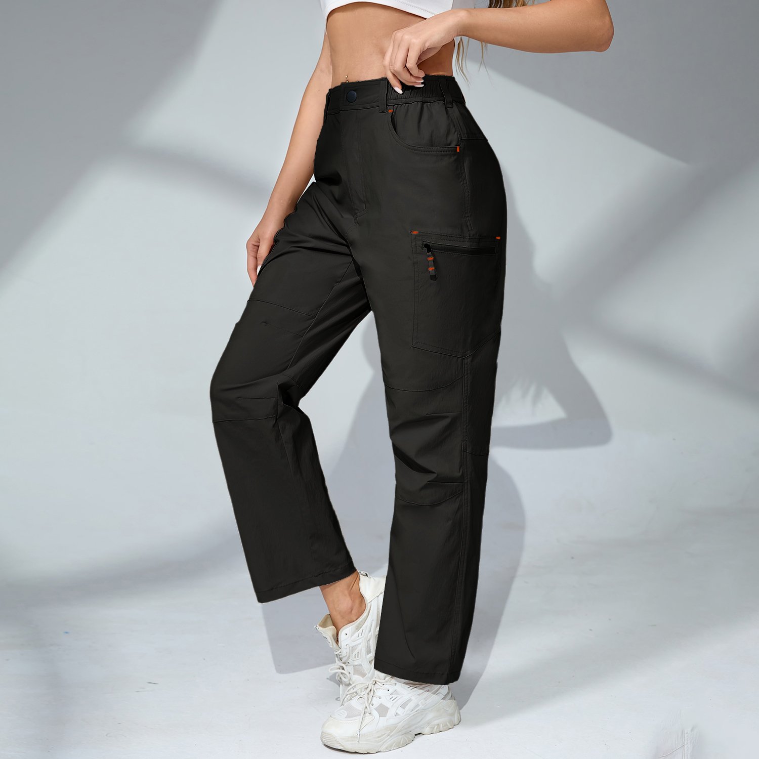 Trendy Retro Multi-Pocket Work Pants Women's Outdoor Straight Casual Trousers With Ensuring after-sales service