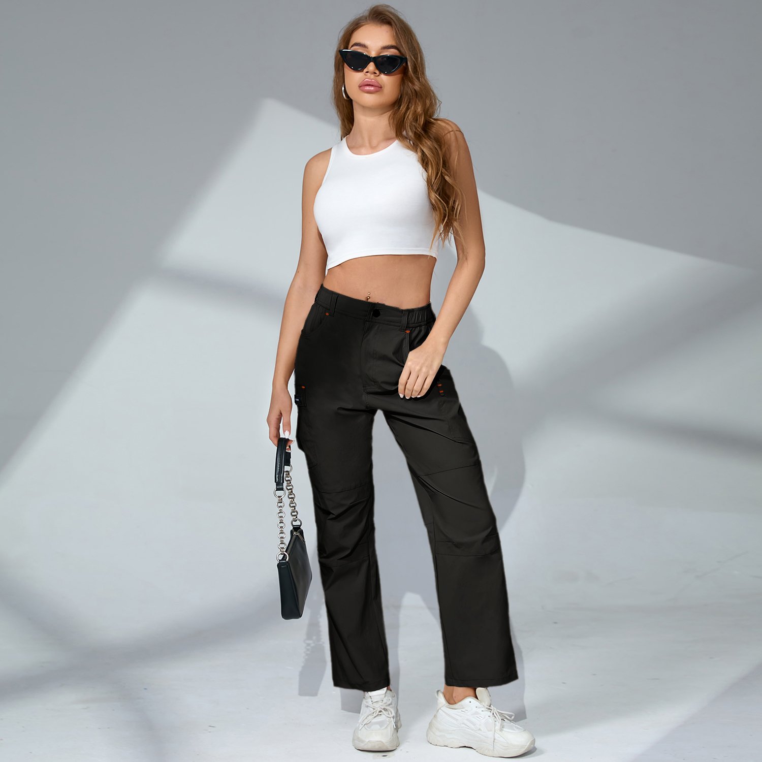 Trendy Retro Multi-Pocket Work Pants Women's Outdoor Straight Casual Trousers With Ensuring after-sales service