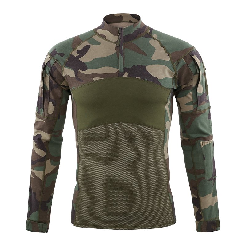Tactical Shirt Long Sleeve Shirt Top Camo Hunting Outdoor Cycling Hunting hiking
