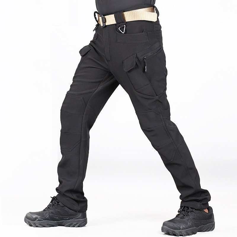 Hiking Pants Men Warm Fleece Softshell Pants Outdoor Sports Camping Skiing Trekking Windproof Waterproof Trousers
